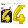1 pallone di metallo, numero 4 oro