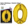 1 Ballon métallique, or Chiffre 0
