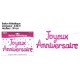 Ballon métallique "Joyeux Anniversaire, fuchsia