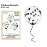 Sacchetto di 6 palloncini coriandoli, nero