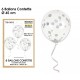 Sachet de 6 ballons confettis, argent