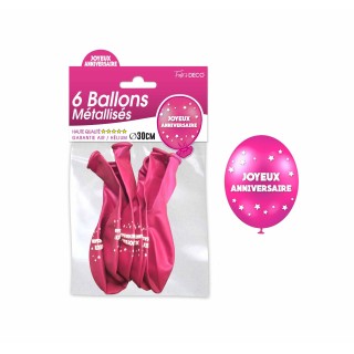Alles- Gute zum Geburtstagmetallischer Ballon-Beutel, fuchsia