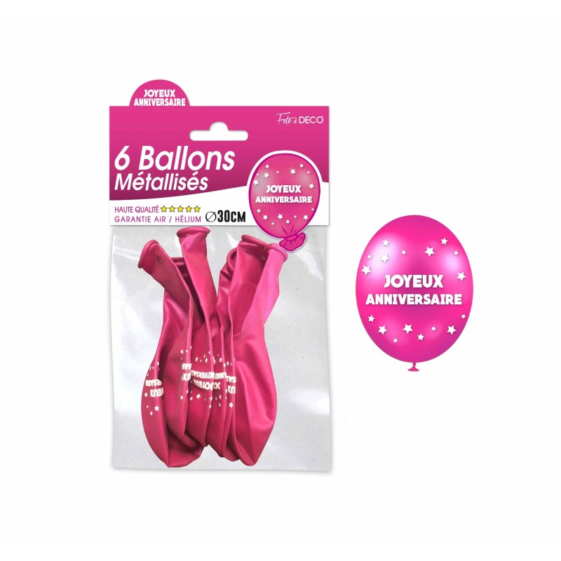 Alles- Gute zum Geburtstagmetallischer Ballon-Beutel, fuchsia