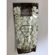 Dragées petits coeurs, chocolat 70 % cacao, blanc, 250gr