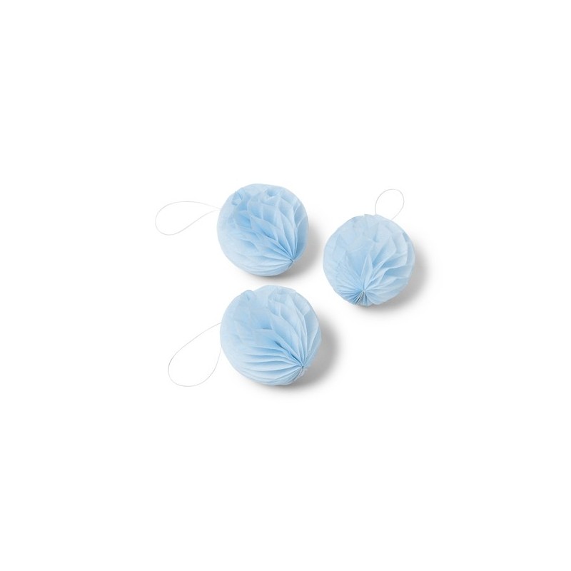 10 Boules alvéolées, bleu ciel
