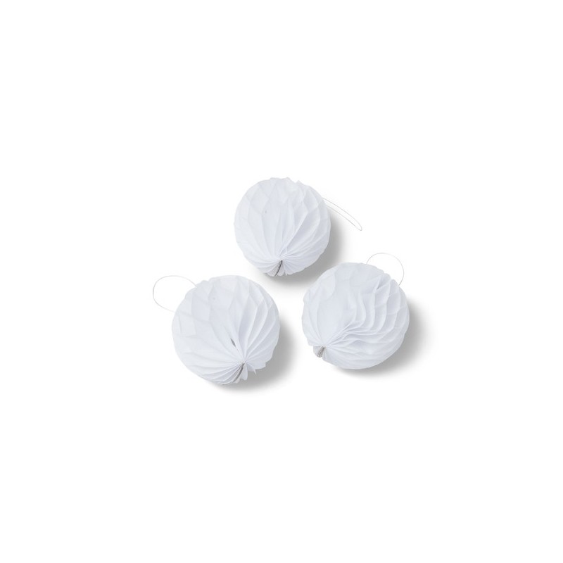 10 Boules alvéolées, blanc