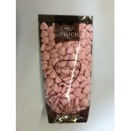 Dragees, Herzen, Schokolade 70 % Kakao, rosa, 250gr