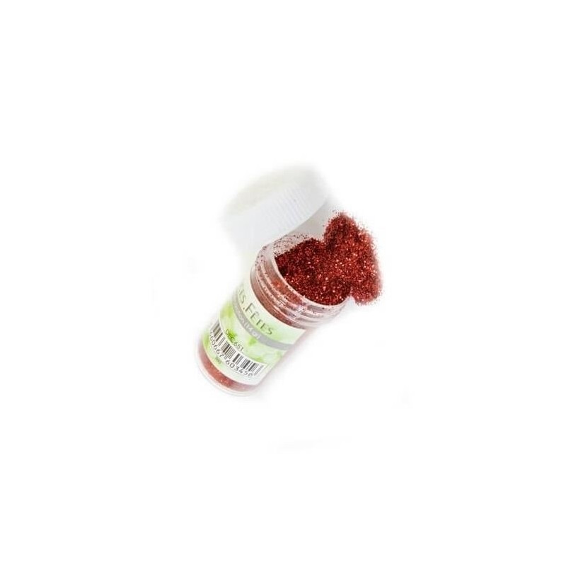 Paillettes en pot de 14 grs.rouge