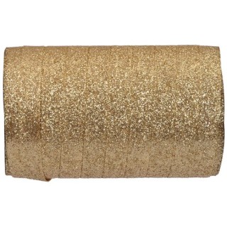 Bolduc pailletté or, 50m x 10mm