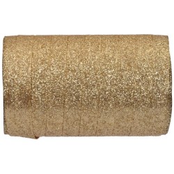 Bolduc goldglitter, 25 mx 10 mm