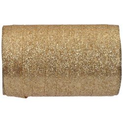 Bolduc pailletté or, 50m x 10mm