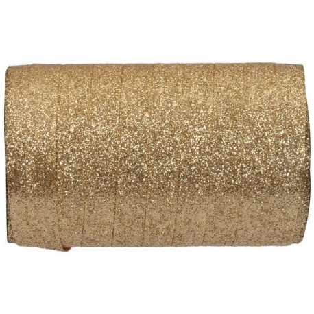 1 nastro Bolduc oro glitter, 25m x 10mm