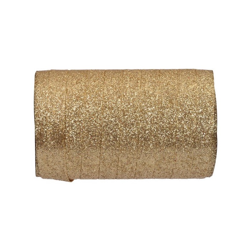 Bolduc pailletté or, 50m x 10mm
