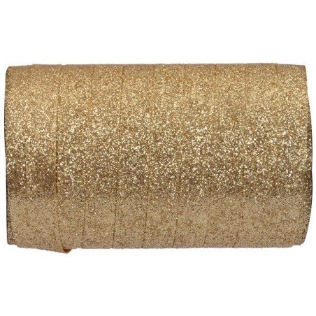 Bolduc goldglitter, 25 mx 10 mm