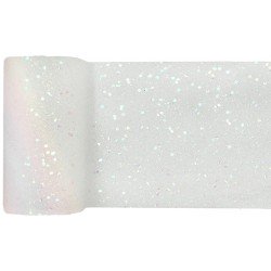 Chemin de table Paillettes, 13cm x 5m, irisé