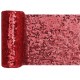 Runner con paillettes, 14 cm x 3 m, rosso