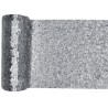 Runner con paillettes, 14 cm x 3 m, argento
