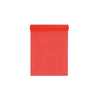 Chemin de table intissé, uni, 0.30 x 10 m, rouge