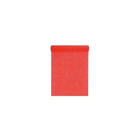 Chemin de table intissé, uni, 0.30 x 10 m, rouge