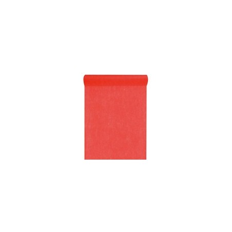 Chemin de table intissé, uni, 0.30 x 10 m, rouge