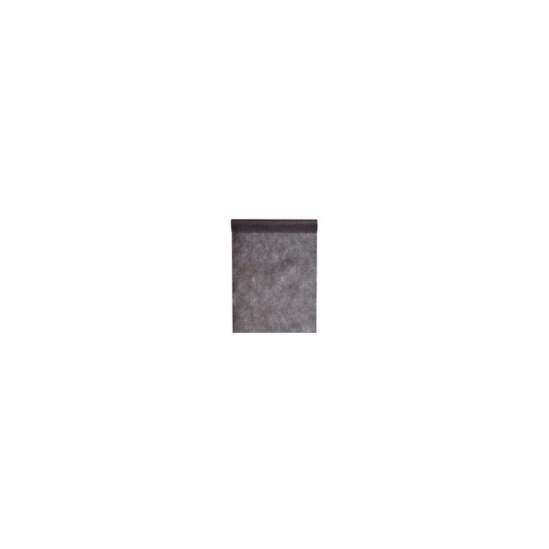 Chemin de table intissé, uni, 0.30 x 10 m, noir
