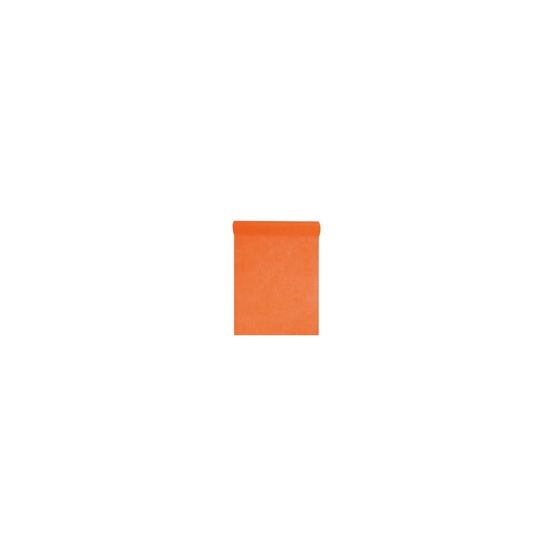 Chemin de table intissé, uni, 0.30 x 10 m, orange