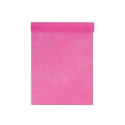 Chemin de table intissé, uni, 0.30 x 10 m, fuchsia