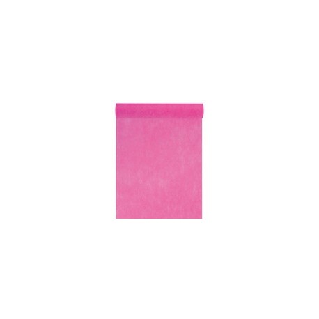 Chemin de table intissé, uni, 0.30 x 10 m, fuchsia