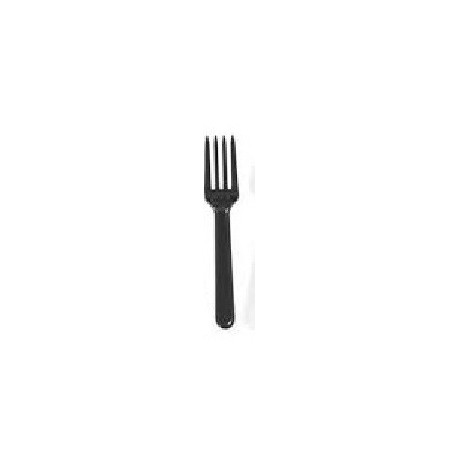 Fourchette mini, biodégradable, noire, 10cm