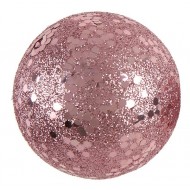 10 Boules pailletées Ø 3-4-6 cm, rose 