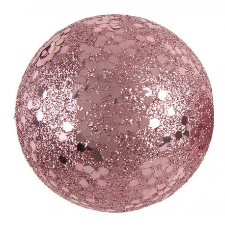 10 Boules pailletées Ø 3-4-6 cm, rose gold