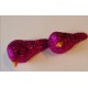 8 petits oiseaux nacrés, fuchsia, paillettes