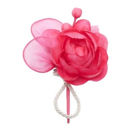 1 Blüte mit 3 Knöpfen, Fuchsie