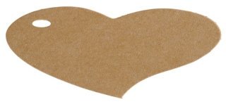 10 Herztischkartenhalter,  4 x 4 cm, kraft.