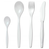 Set forchetta, cucchiaio da minestra, coltello, cucchiaio da dessert/caffè in SAN, lunghezza 190/125mm