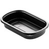 50 Essensschachtel  240 x 150 x 40 mm Schwarz 1-Comp