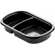 50 Coffrets repas 240 x 150 x 40 mm Noir 2-Comp