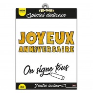 Tee-shirt zu unterschreiben "joyeux anniversaire"