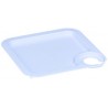 10 vassoi con supporto per calici, antiscivolo, 20 x 20 cm, bianco