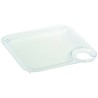 Tablett Coktail mit Glashalter, Gleitschutz, 20 x 20 cm, transparent