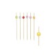 100 Papstar Square Aperitifstangen, Bambus, 12cm,