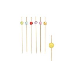 100 Papstar Square Aperitifstangen, Bambus, 12cm,