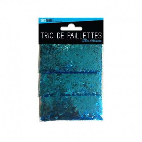 Trio glitter, 3 bustine blu sfumate