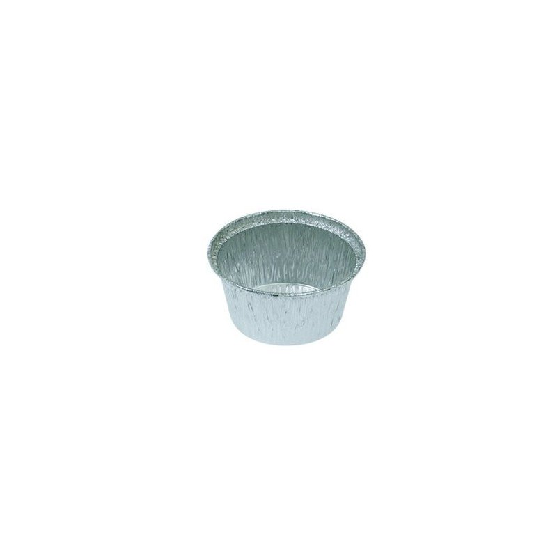 100 runde Aluminiumformen für Pastete, Ø 80mm