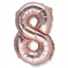 1 palloncino rosa antico metallizzato Numero