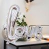 1 Metallic Silber "Love" Ballon 1m x 67,6cm