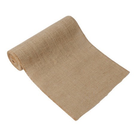 Chemin de table toile de jute, 28cm x 5m