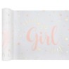 Runner da tavola Baby Shower, Girl rosa 28 cm x 3 m