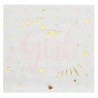 20 tovaglioli baby shower, rosa bambina, 16,5 x 16,5 cm