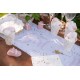 Chemin de table Baby Shower, rose 28cm x 3m